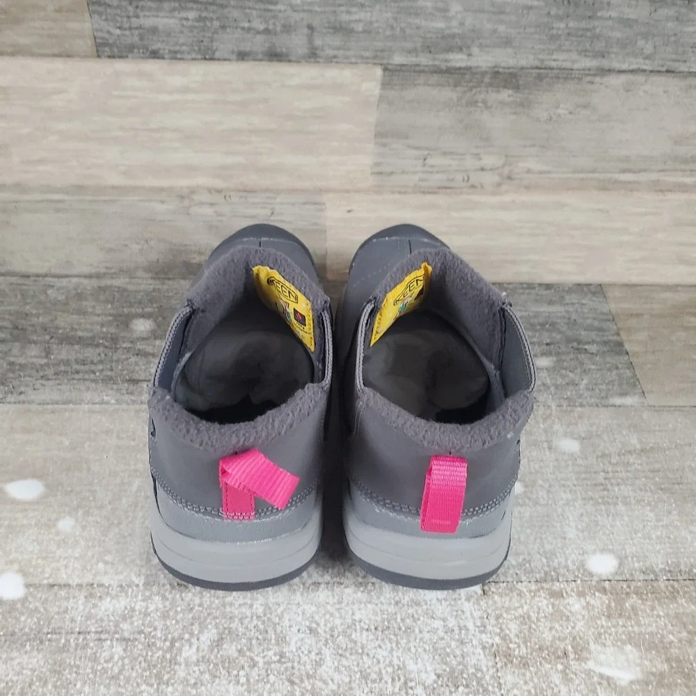 Keen Kootenay III Kids Chelsea Boot Sz 9 Black Gray Waterproof Round Toe Pull On